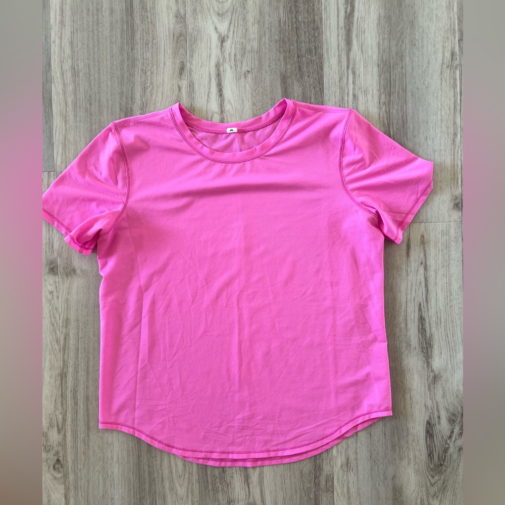 Lululemon High Neck Running and Training shirt- POW Pink